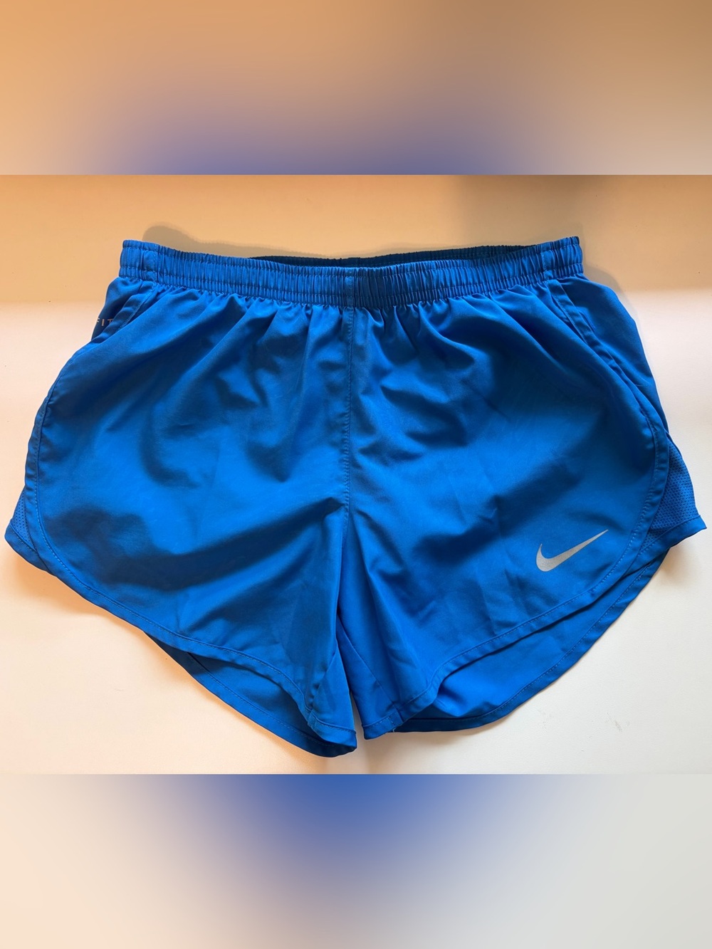 Nike Bright Blue Women's Athletic Shorts with Reflective Swoosh